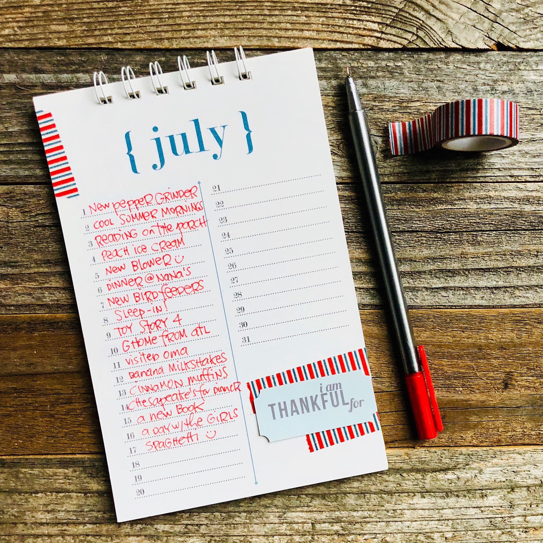 Perpetual Calendar Gratitude Journal Mood Tracker Notebook Etsy