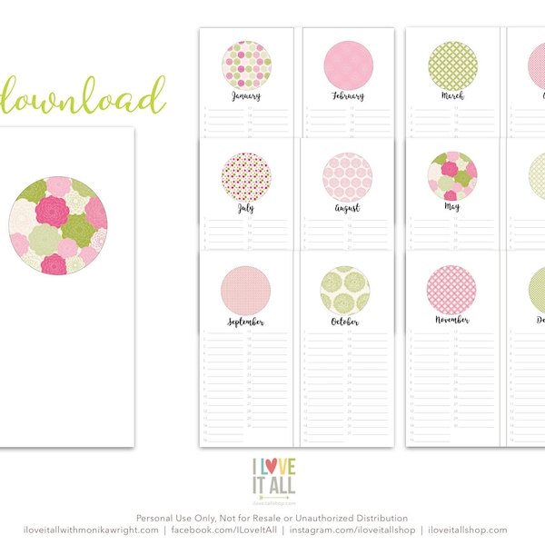 Birthday Calendar - Etsy