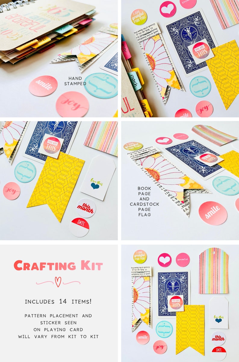 2023 Gratitude Journal  with Crafting Kit Mixed Paper Junk image 8