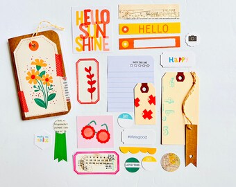 Daisy Travelers Notebook with Craft Kit, Kraft Paper Junk Journal Jotter, Field Notes TN Insert, Mini Pocket Notebook, Cute Stationery Set