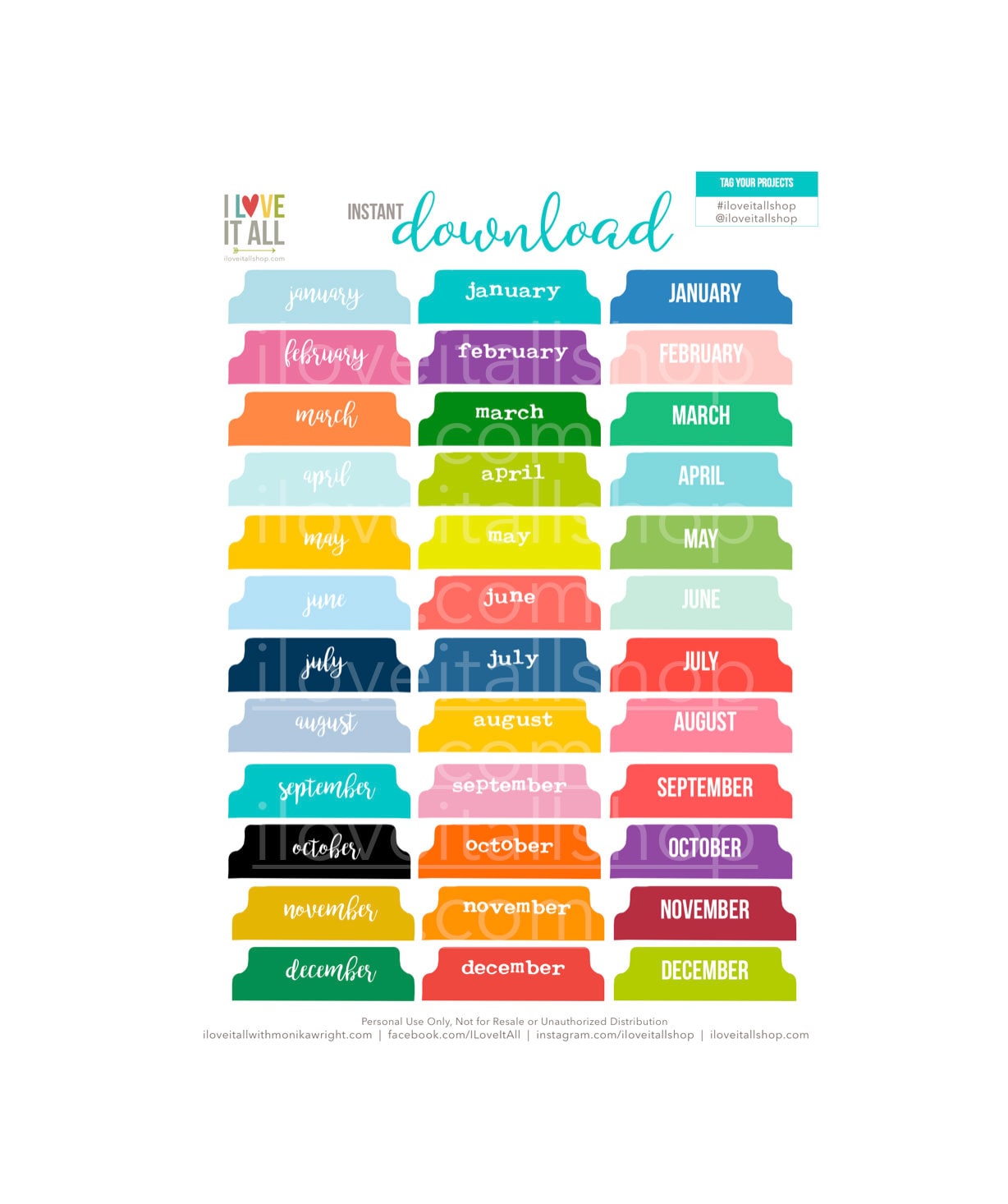 Printable Tabs Printable Tabs