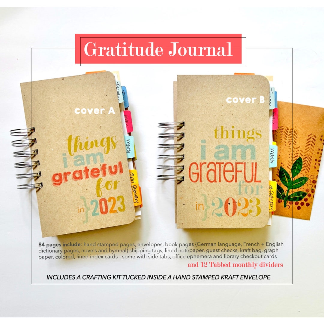 Pornjan Com - Gratitude Journal With Craft Kit Spiral Bound Notebook - Etsy