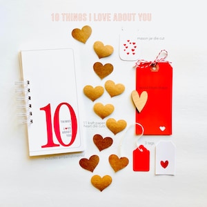 Romantic Paper Anniversary Gift Birthday Present 10 Things I Love About You Journal Love Ten Things We Love Notebook Gift for Boyfriend image 1