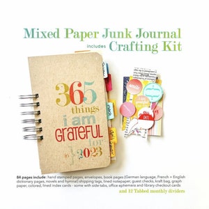 Five Good Things Journal Cards, Grid Paper Ephemera, This Week, Printable Journaling Prompt, Junk Journaling Supply, 5 Things Friday image 5