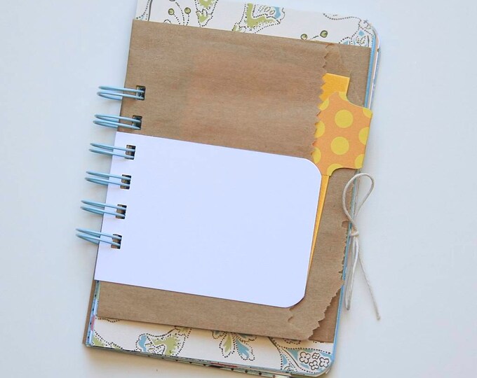 Mixed Media Notebook . Journal . Mini Book . Diary // Ephemera Etsy