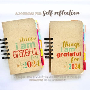 Spiral Notebook Self Reflection Journal with Craft Kit Mixed Paper Junk Journal Positive Thinking Mindfulness Journey Self Care Mindset Book image 1