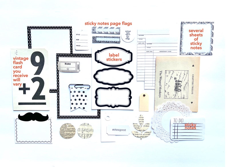 Lime Green Paper Ephemera, Green Stamps, Polka Dot Journal Card, Hang Tag, Junk Journal Supply, Collage Fodder, Art Journal Beginners Kit image 10