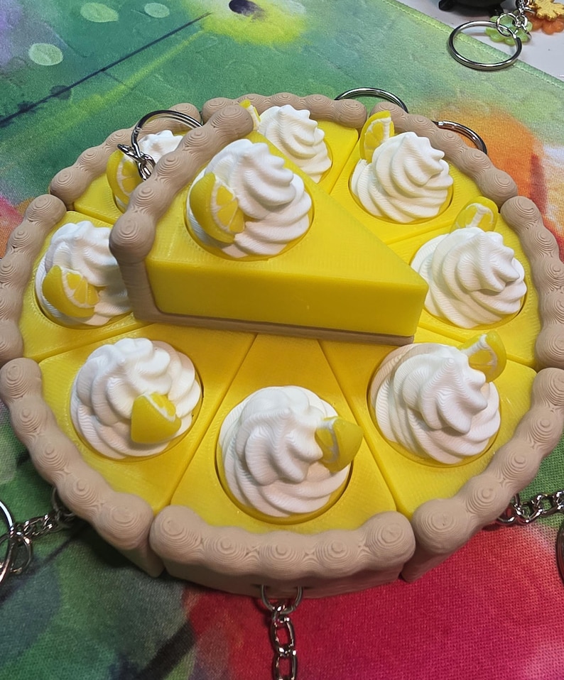 Lemon Pie Slice Keychain Fidget Clicker - Etsy