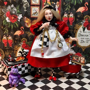 Dollhouse Miniature, Miniature Doll, Dollhouse, Miniature Alice, Alice In Wonderland