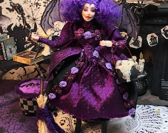 Miniature Witch, Witch Doll, Dollhouse Witch, Lola Darkling
