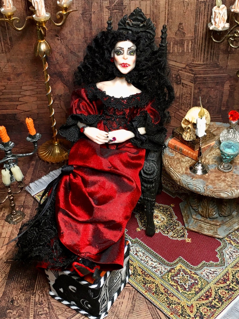 Miniature Doll Dollhouse Doll Miniature Vampire Hand Made Etsy