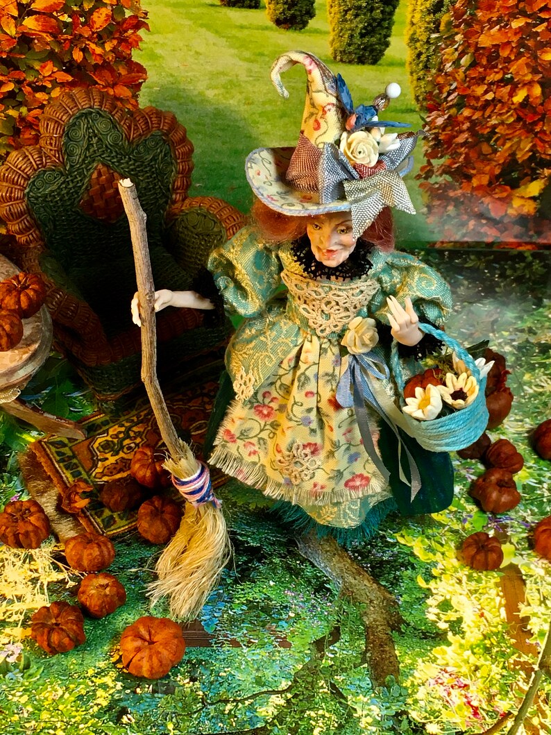 Miniature Witch Witch Doll Dollhouse Witch Doll Goode Witch Etsy