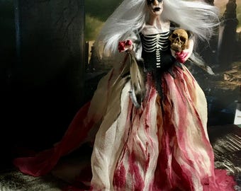 Handmade Banshee Dollhouse Miniature, Halloween Witch, Moragh
