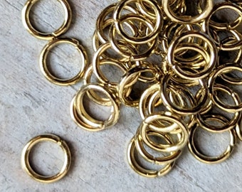 Jump Rings Brass Jump Rings 6mm Iron Saw Cut Ring Connectors Jewelry Making Supply Bulk Wholesale Bulk Lot 50 pc Set