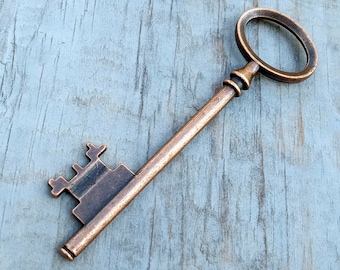 Makhry Mixed 20 Extra Large Antique Bronze Finish Skeleton Keys Rustic Key for 
