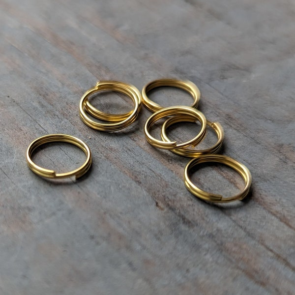 Small Split Rings Bulk 20 10mm Gold Key Mini Rings Connectors