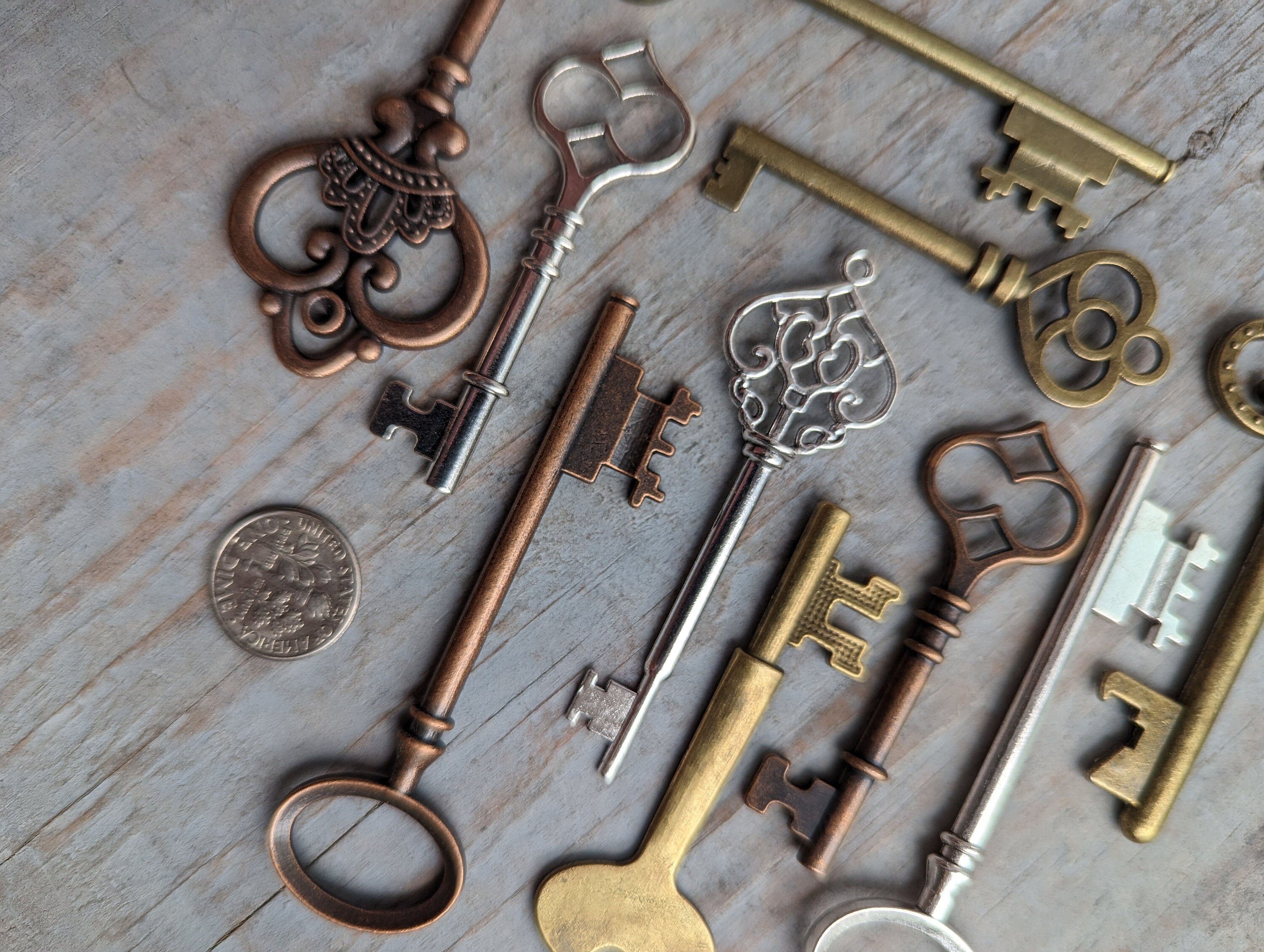 Skeleton Keys Bulk Lot Set 10 Pcs Pendants Steampunk Keys Etsy Canada