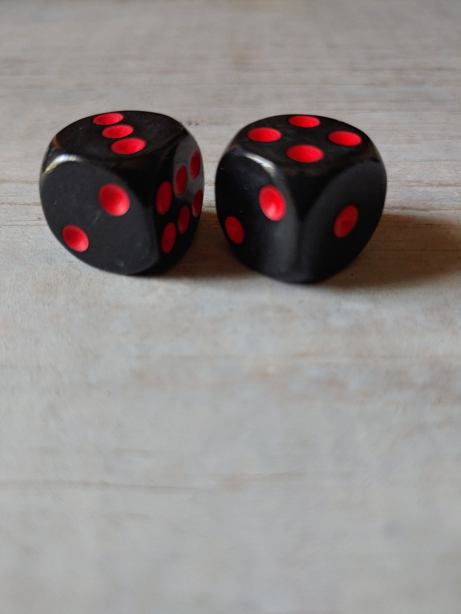 Black Dice With Red Pips Standard Size 16mm Rounded Corners Etsy UK