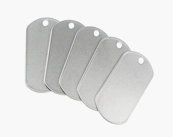 WHOLESALE LOT 1000 PCS BLANK DOG TAG SHINY/MATTE STAINLESS STEEL MILITARY SPEC WHOLESALE LOT 1000 PCS BLANK DOG TAG SHINY/MATTE STAINLESS STEEL MILITARY SPEC