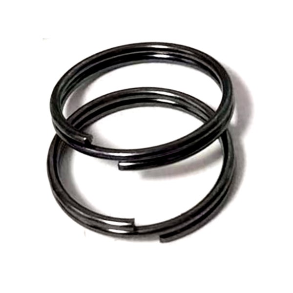 Split Rings 4 25mm/1 inch Shiny Dark Silver Gunmetal Black Key Rings Connectors