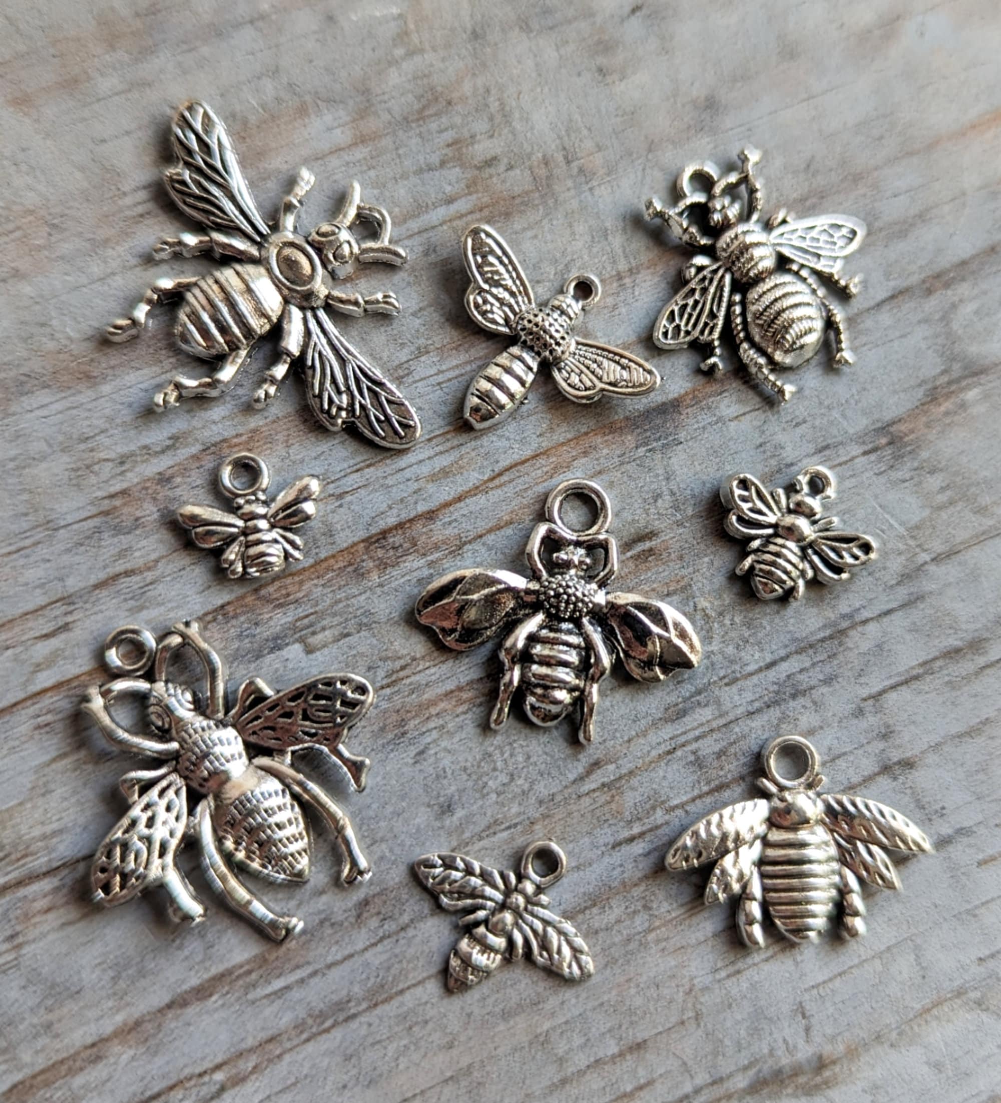 Bee Necklace, Bronze Bee Earrings, Sterling Silver Flower With Bronze Honey  Bee, Gift for Best Friend, Jewelry Set for Women, Post Studs 