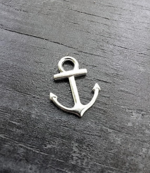 Anchor Charms 10 Pendants Silver 3D Nautical Steampunk Ship  Sailing Jewelry Making Craft Supply DIY Bulk Lot