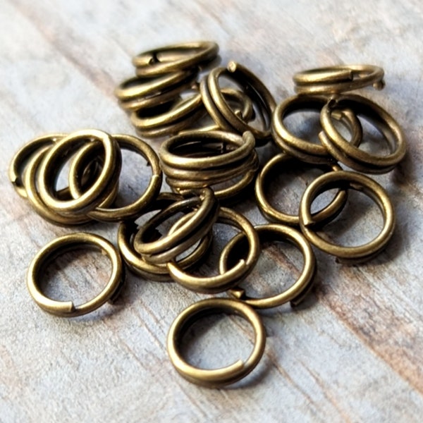 Split Rings 20 Small 6mm Bronze Key Mini Rings Connectors