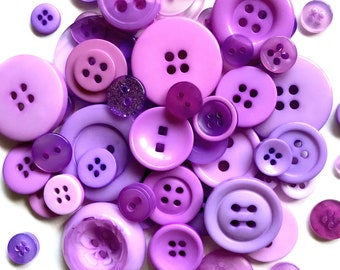 LOT OF 50 PEARL PURPLE COLOR 3/8 INCH 2 HOLE BUTTONS NEW 