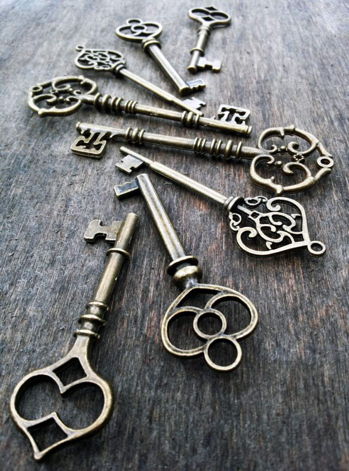 Vintage Bronze Keys