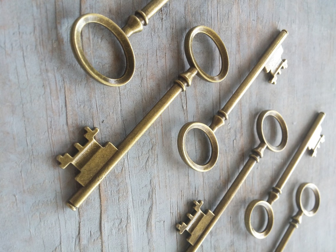 Bulk Skeleton Keys Bulk 250 Large Vintage Look Steampunk Big Etsy