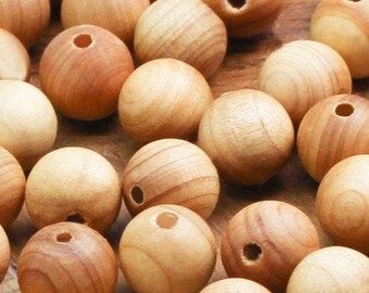 Thuja Wood Beads 20 Natural 8mm Polished Craft Bulk Lot Set