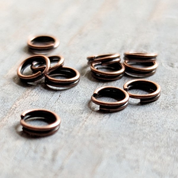 Copper Split Rings Etsy