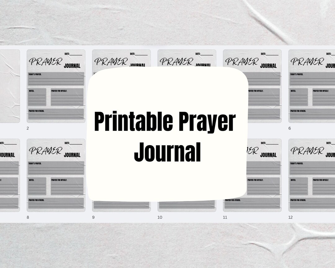 Printable Prayer Journal | Christian Faith Planner | Digital Prayer ...