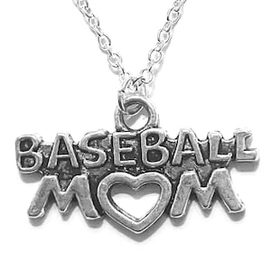 Baseball Mom Handmade Silver Pendant Necklace • Minimalist Dainty Necklace • Gift for Her • Everyday Jewelry • Boho Layering Necklace