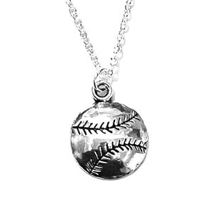 Baseball Softball Handmade Silver Pendant Necklace • Minimalist Dainty Necklace • Gift for Her • Everyday Jewelry • Boho Layering Necklace