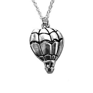 Hot Air Balloon Handmade Silver Pendant Necklace • Minimalist Dainty Necklace • Gift for Her • Everyday Jewelry • Boho Layering Necklace