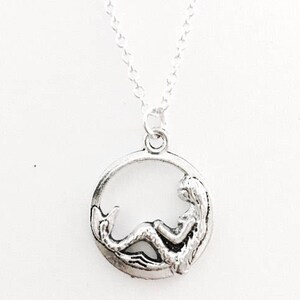 Mermaid Handmade Silver Pendant Necklace • Minimalist Dainty Necklace • Gift for Her • Everyday Jewelry • Boho Layering Necklace