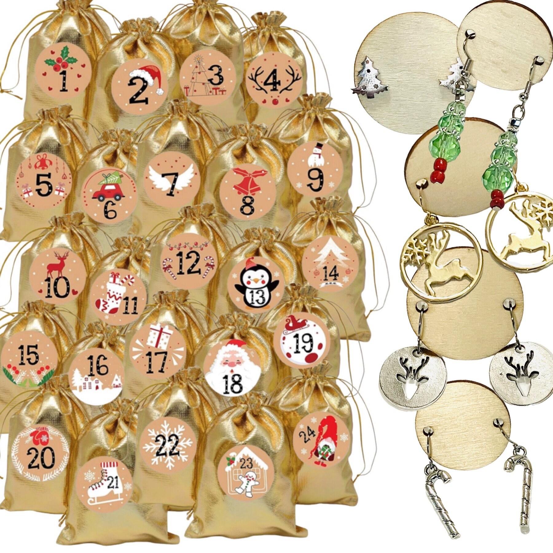 Earring Advent Calendar, Earrings Advent Calendar, Jewelry Advent