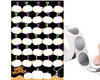 Halloween Pumpkin Countdown Calendar: DIY Scratch-Off Activity (Digital Download)