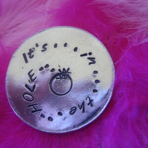 Golf Ball Marker Hand Stamped It's in the Hole Tournament Favor, Golfer Gift, Fathers Day, Birthday Gift, Mothers Day, Golf Lover Gift image 3