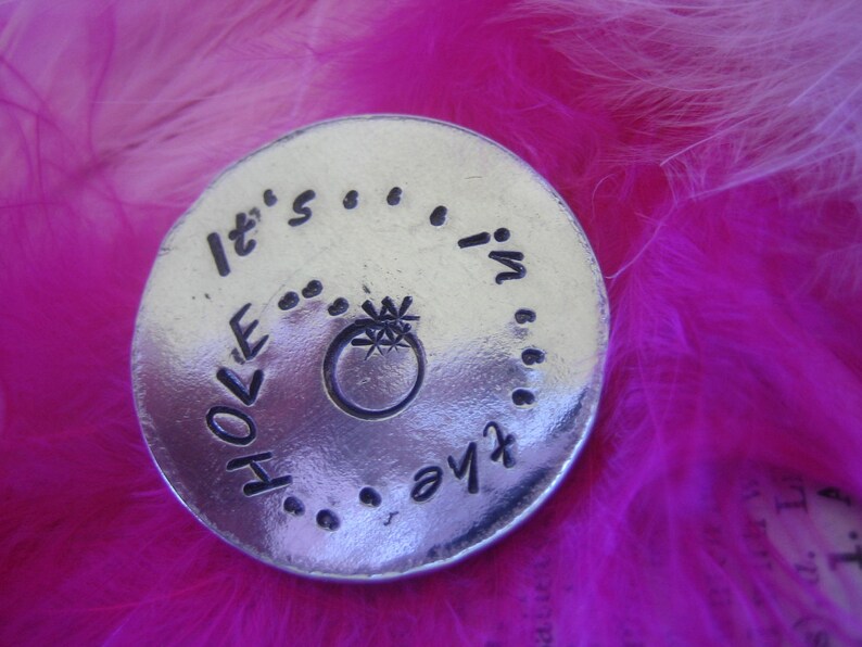 Golf Ball Marker Hand Stamped It's in the Hole Tournament Favor, Golfer Gift, Fathers Day, Birthday Gift, Mothers Day, Golf Lover Gift image 3