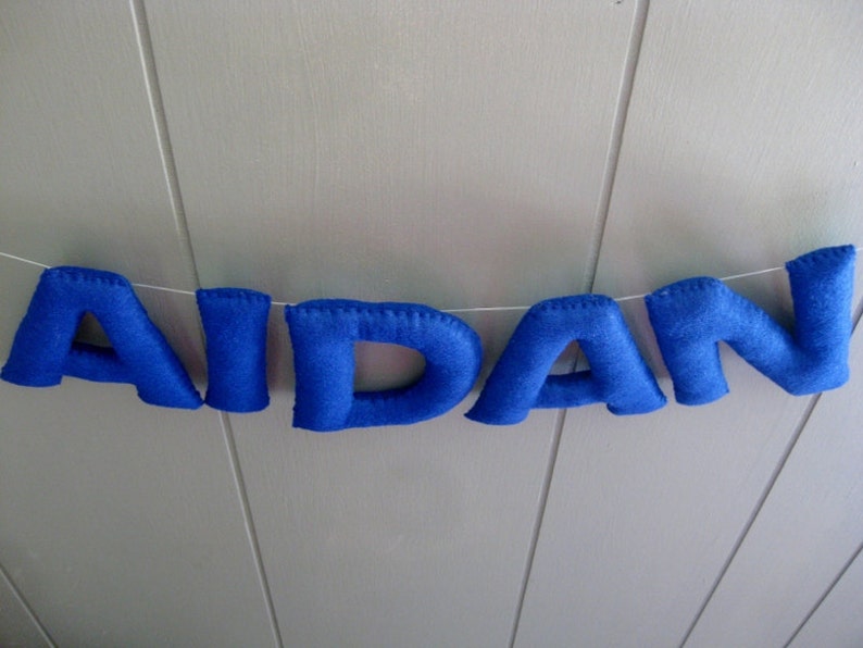 Name Garland Felt Nursery Letters Personalized Banner Etsy