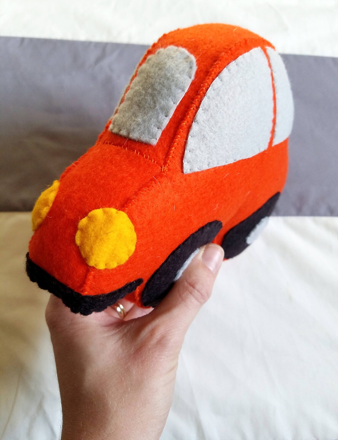Felt Car Shaped Pillow Kids Transportation Theme Room Etsy