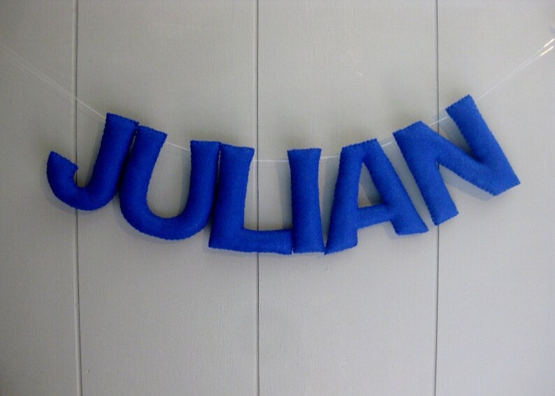 Name Garland Felt Nursery Letters Personalized Banner Etsy