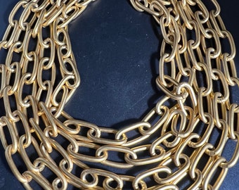 Vintage klassieke leeuwenkop Anne Klein goudkleurige ketting