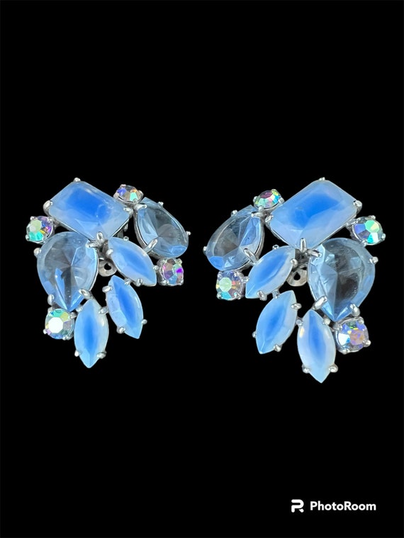 Elsa Schiaparelli Blue Moonstone Earrings