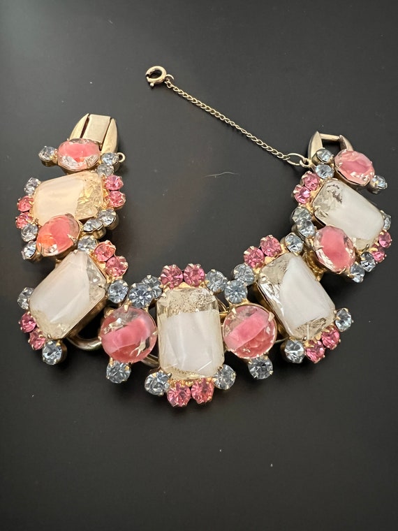 Rare Juliana White Pink Givre Bracelet - image 1