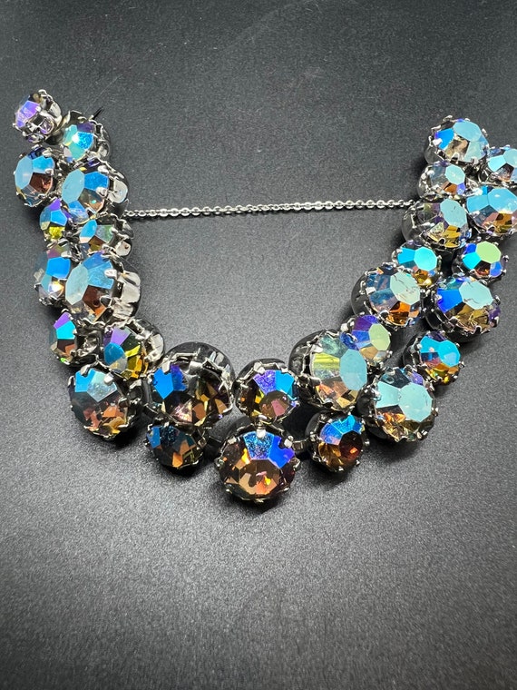 Unsigned AB Blue Rhinestone - image 1