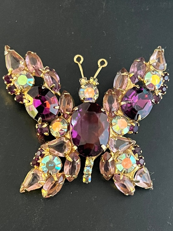 Juliana Purple AB Rhinestone Butterfly