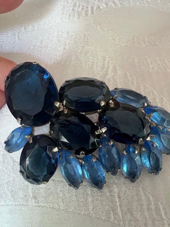 Large Blue Vintage Brooch